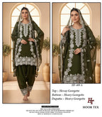 Hoor Tex 489 A To D Heavy Georgette Zarkan Worked Salwar Kameez Collection