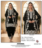 Hoor Tex 489 A To D Heavy Georgette Zarkan Worked Salwar Kameez Collection