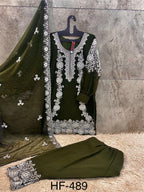 Hoor Tex 489 A To D Heavy Georgette Zarkan Worked Salwar Kameez Collection