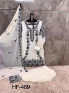Hoor Tex 489 A To D Heavy Georgette Zarkan Worked Salwar Kameez Collection