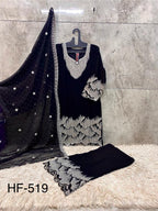 Hoor Tex 519 A To D Blooming Georgette With Zarkan Worked Salwar KameezC