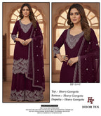 Hoor Tex 519 A To D Blooming Georgette With Zarkan Worked Salwar KameezC
