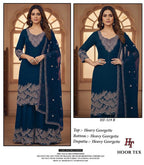 Hoor Tex 519 A To D Blooming Georgette With Zarkan Worked Salwar KameezC