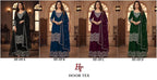 Hoor Tex 519 A To D Blooming Georgette With Zarkan Worked Salwar KameezC