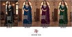 Hoor Tex 519 A To D Blooming Georgette With Zarkan Worked Salwar Kameez