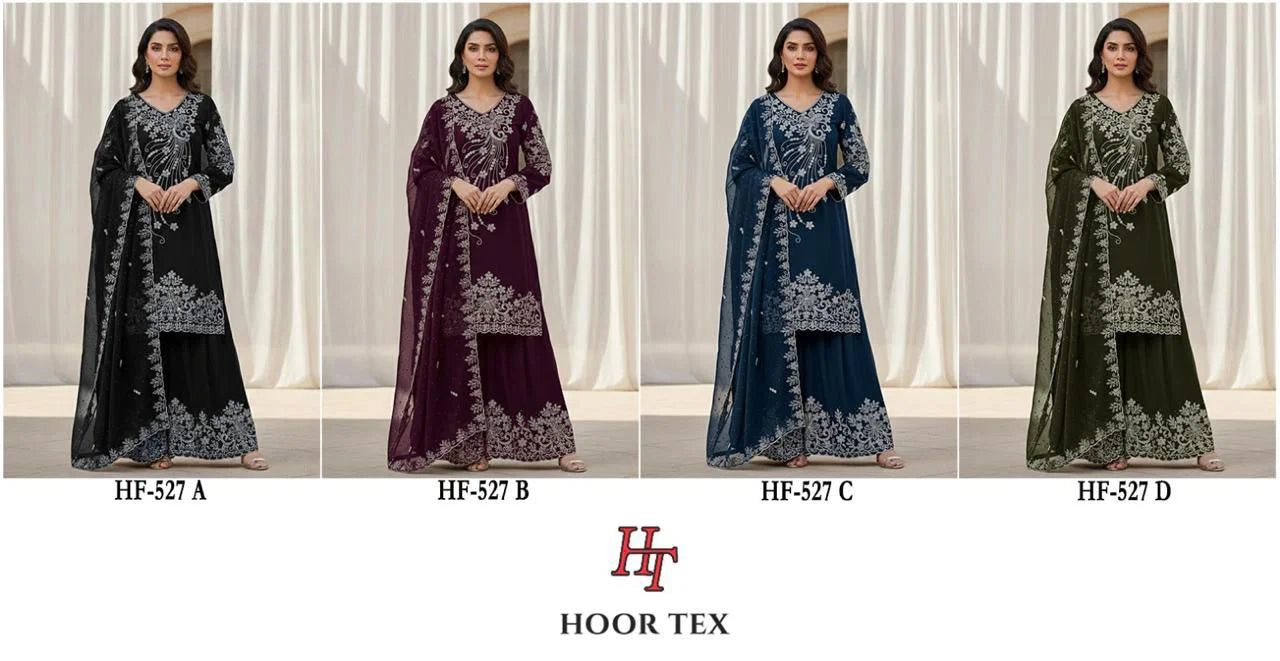 Hoor Tex 527 A To D Blooming Georgette Salwar Kameez