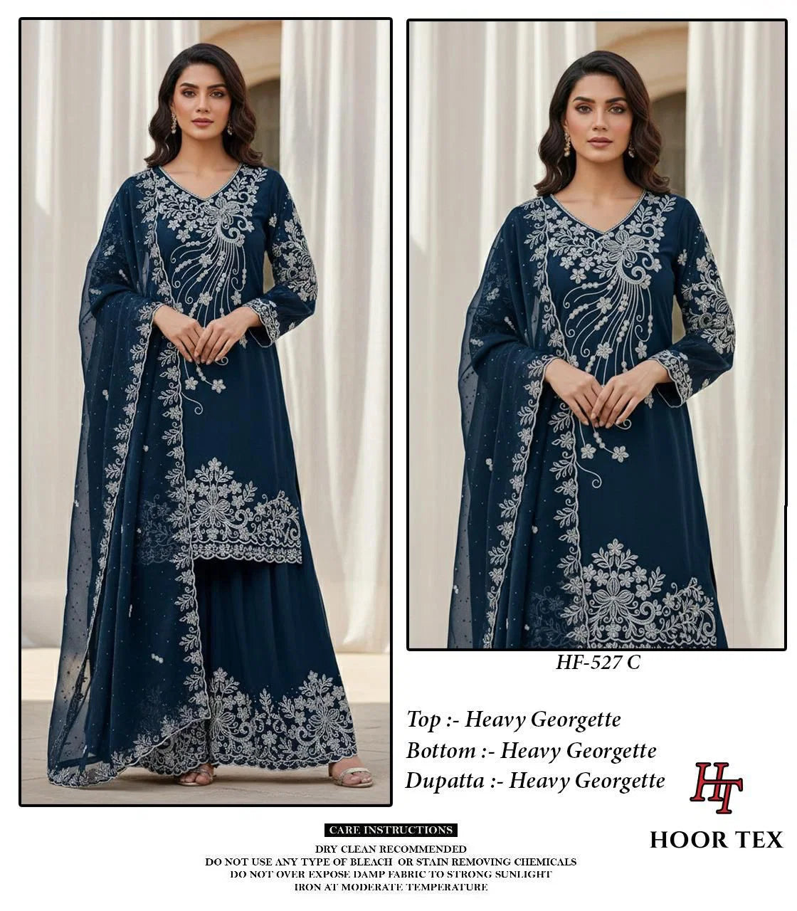 Hoor Tex 527 A To D Blooming Georgette Salwar Kameez