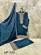 Hoor Tex 529 A To D Chinon Embroidered Salwar Kameez