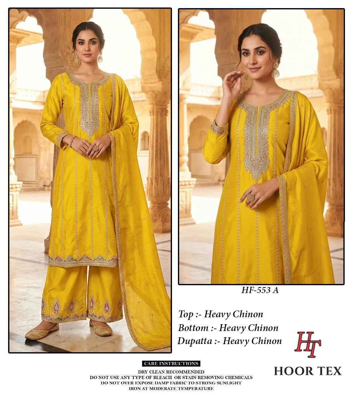 Hoor Tex 533 A To D Chinon Embroidered Salwar Kameez
