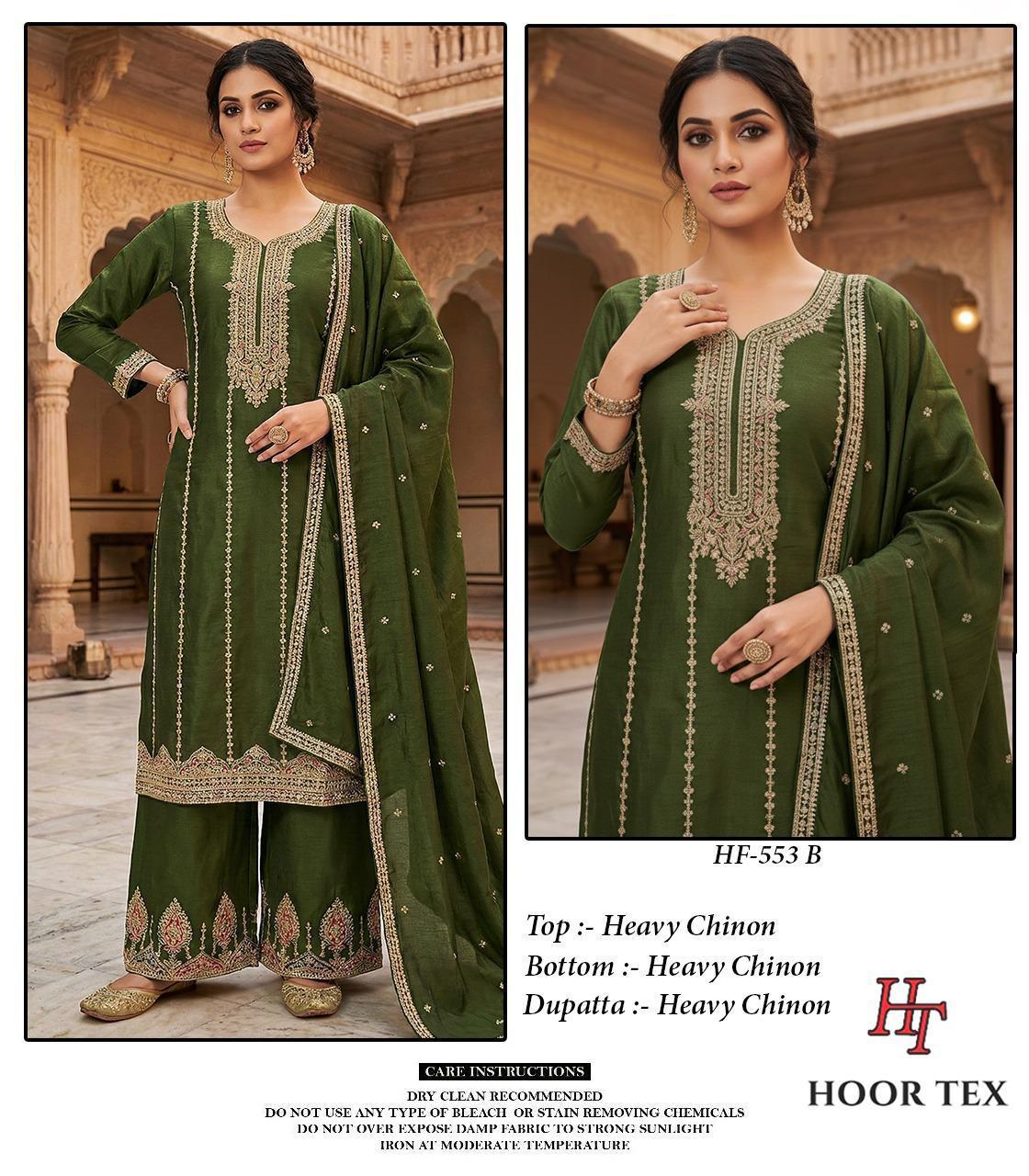 Hoor Tex 533 A To D Chinon Embroidered Salwar Kameez