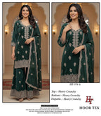 Hoor Tex 576 A To D Crunchy Embroidered Salwar Kameez