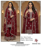 Hoor Tex 576 A To D Crunchy Embroidered Salwar Kameez
