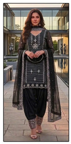 Hoor Tex 585 E To H Georgette Embroidered Salwar Kameez Collection