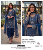 Hoor Tex 585 E To H Georgette Embroidered Salwar Kameez Collection