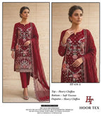 Hoor Tex 636 A To C Chiffon Embroidered Salwar Kameez