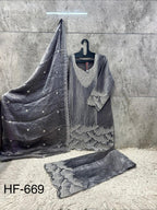 Hoor Tex 669 A To D Royal Rim Zim Embroidery Salwar Kameez