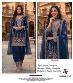 Hoor Tex 690 A To D Georgette Embroidered Salwar Kameez
