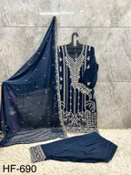 Hoor Tex 690 A To D Georgette Embroidered Salwar Kameez
