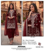 Hoor Tex 690 A To D Georgette Embroidered Salwar Kameez