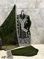 Hoor Tex 690 A To D Georgette Embroidered Salwar Kameez