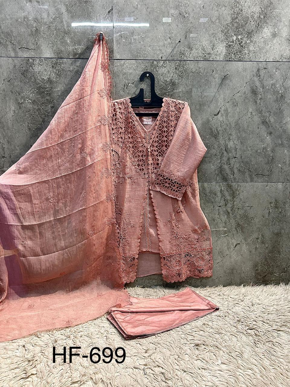Hoor Tex 699 A To D Chiffon Embroidered Salwar Kameez