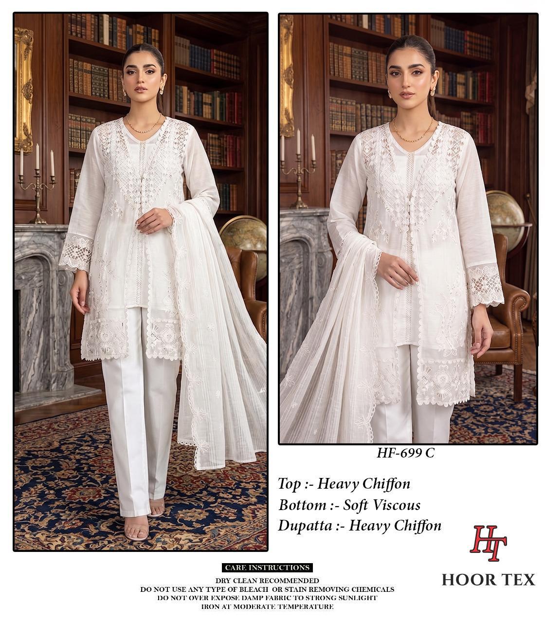 Hoor Tex 699 A To D Chiffon Embroidered Salwar Kameez
