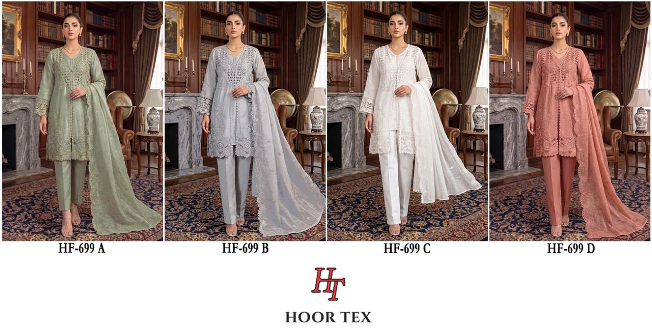 Hoor Tex 699 A To D Chiffon Embroidered Salwar Kameez