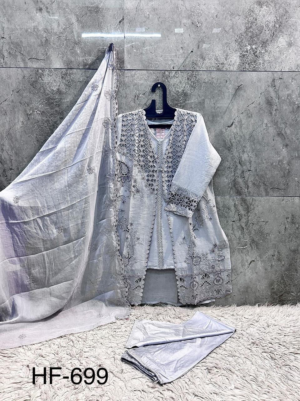 Hoor Tex 699 A To D Chiffon Embroidered Salwar Kameez