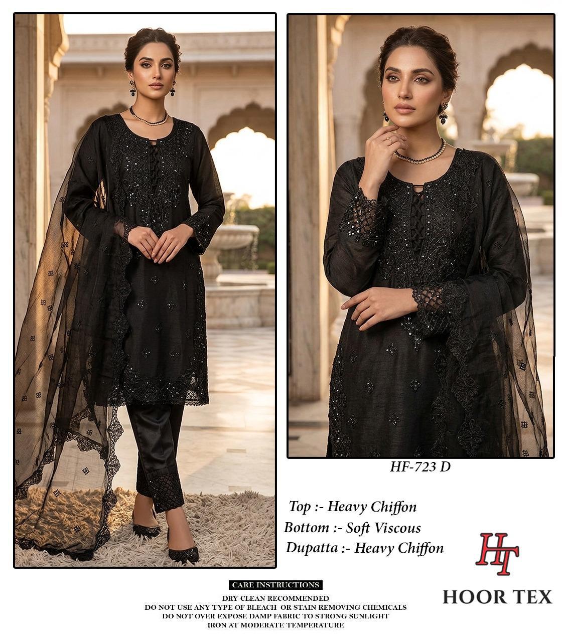 Hoor Tex 723 A To D Chiffon Embroidered Salwar Kameez