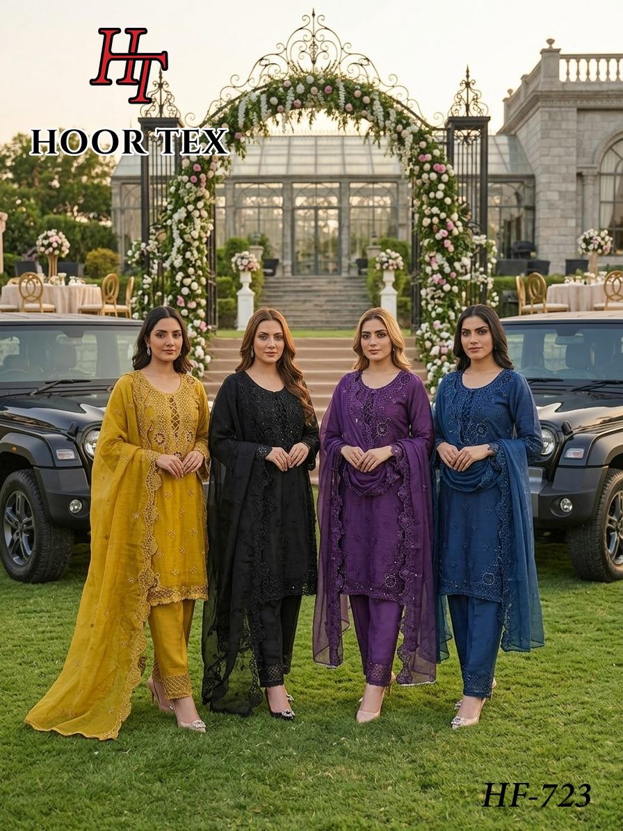 Hoor Tex 723 A To D Chiffon Embroidered Salwar Kameez