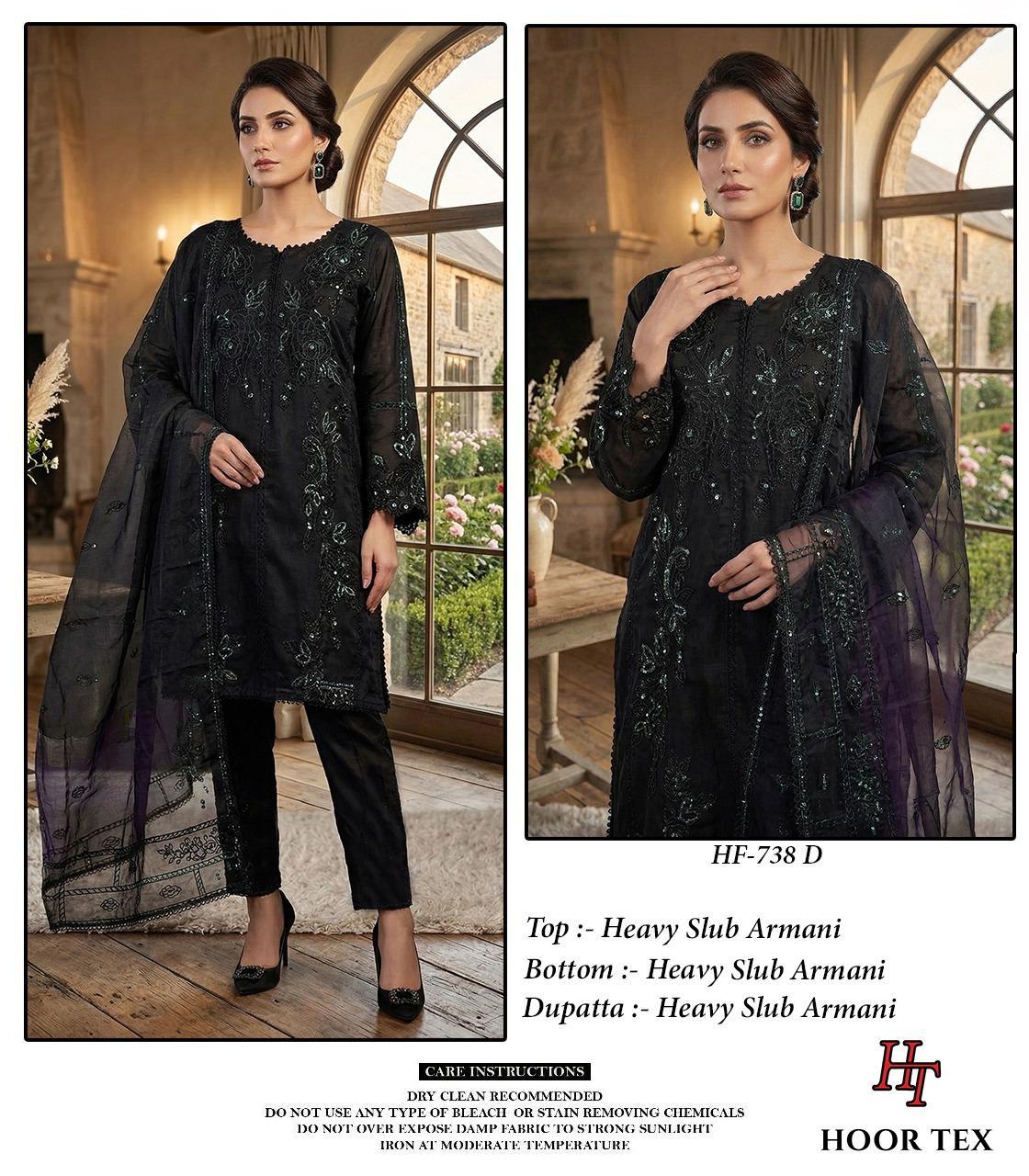 Hoor Tex 738 Slub Armani Designer Salwar Kameez Collection