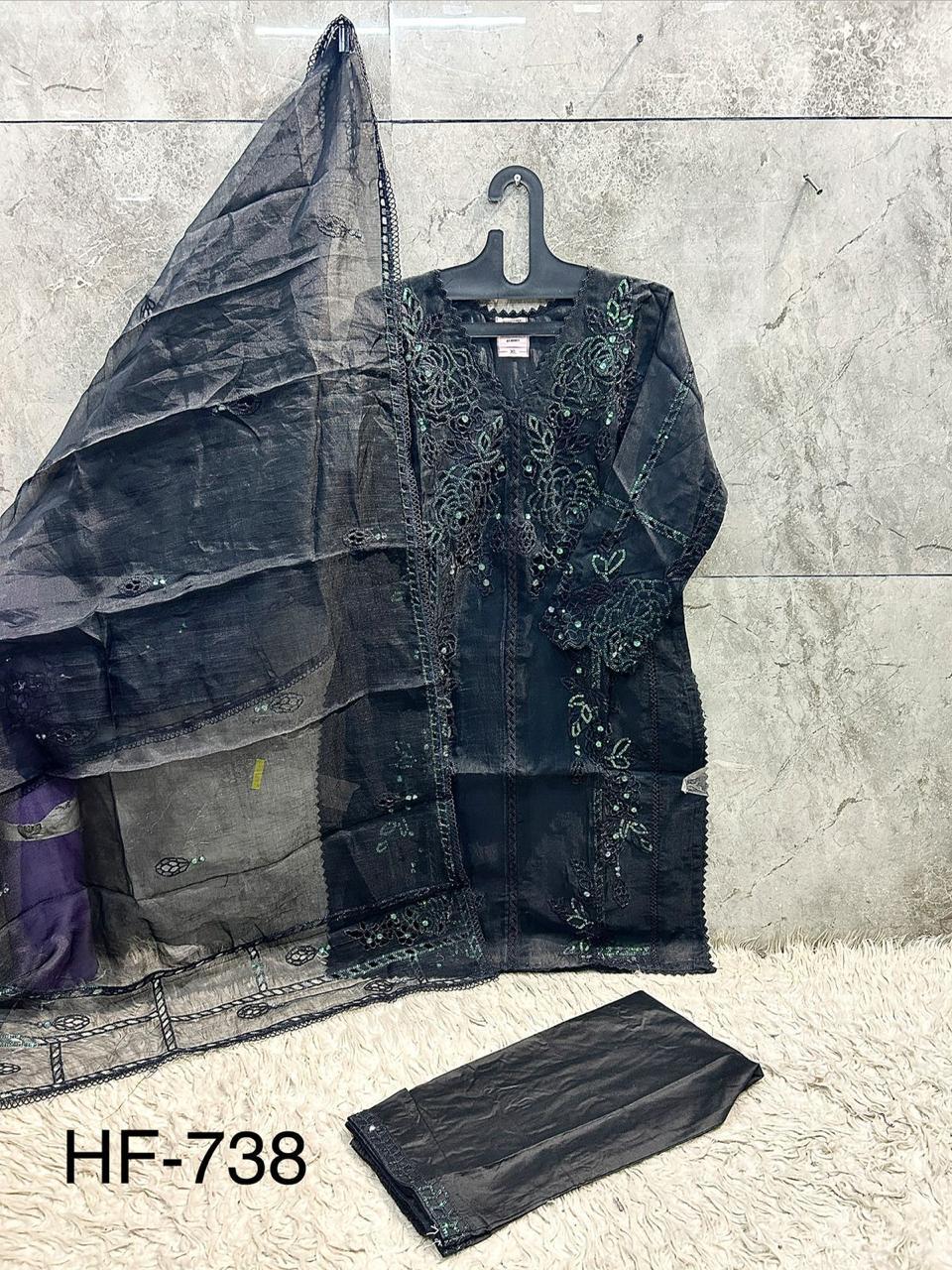 Hoor Tex 738 Slub Armani Designer Salwar Kameez Collection