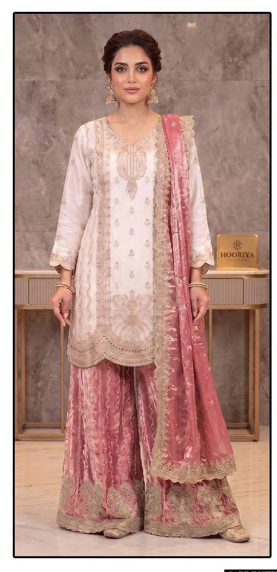 Hoor Tex 742 A To D Fandy Embroidered Salwar Kameez Collection