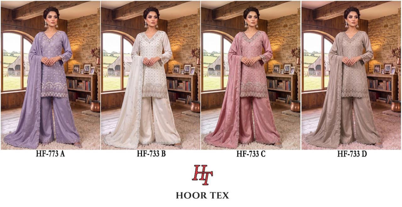 Hoor Tex 773 A To D Chinon Embroidered Salwar Kameez