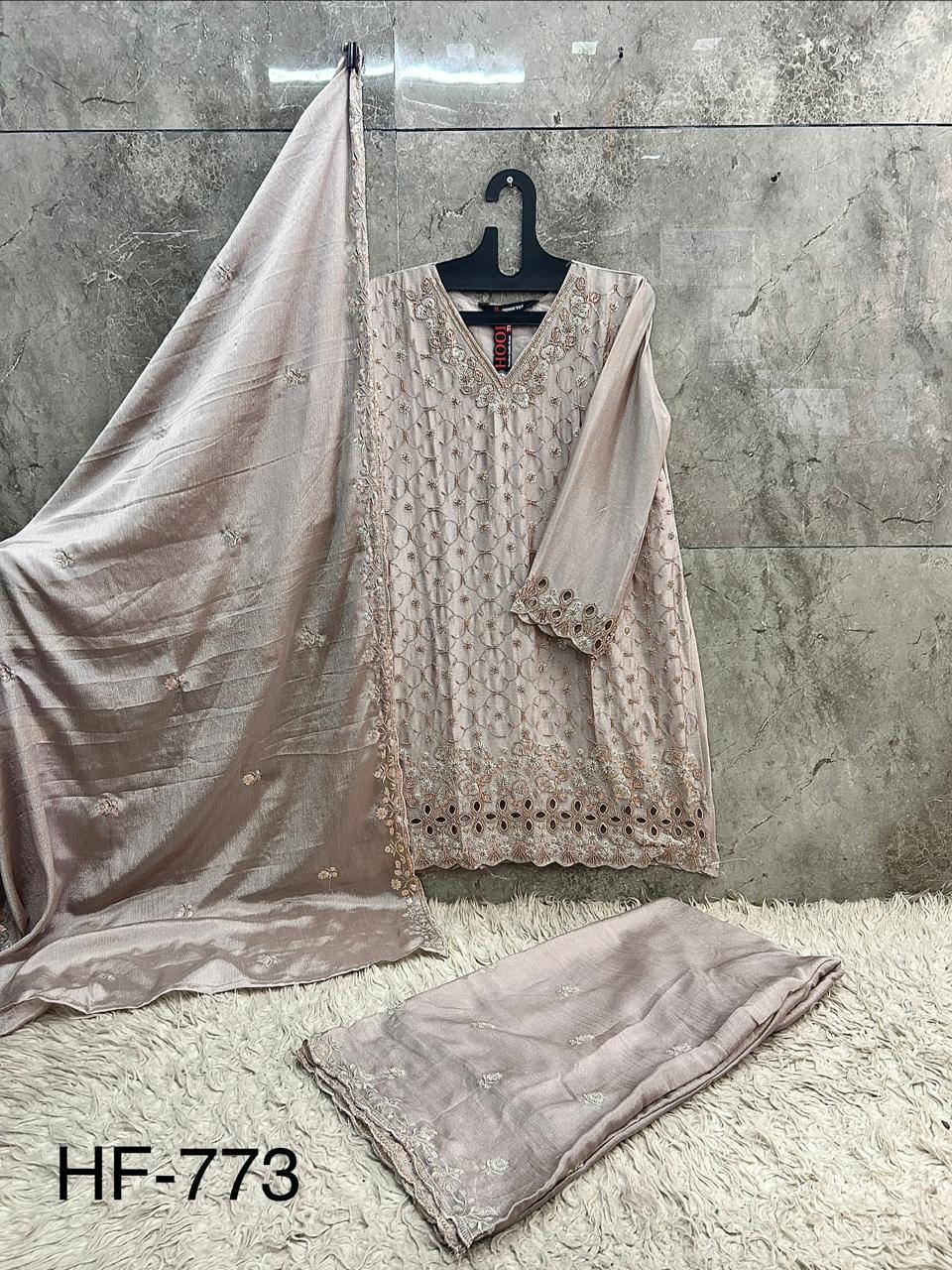 Hoor Tex 773 A To D Chinon Embroidered Salwar Kameez