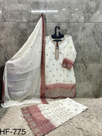 Hoor Tex 775 A To D Georgette Embroidered Salwar Kameeez Collection