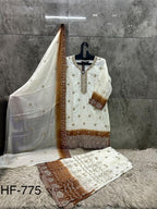 Hoor Tex 775 A To D Georgette Embroidered Salwar Kameeez Collection