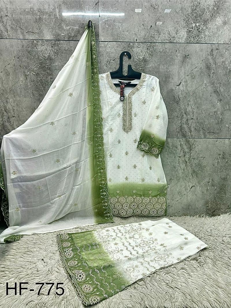 Hoor Tex 775 A To D Georgette Embroidered Salwar Kameeez Collection