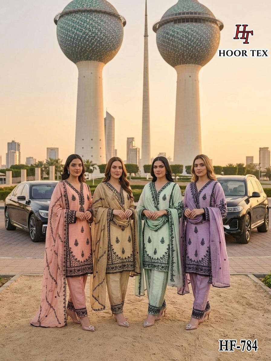 Hoor Tex 784 A To D Chiffon Embroidered Salwar Kameez