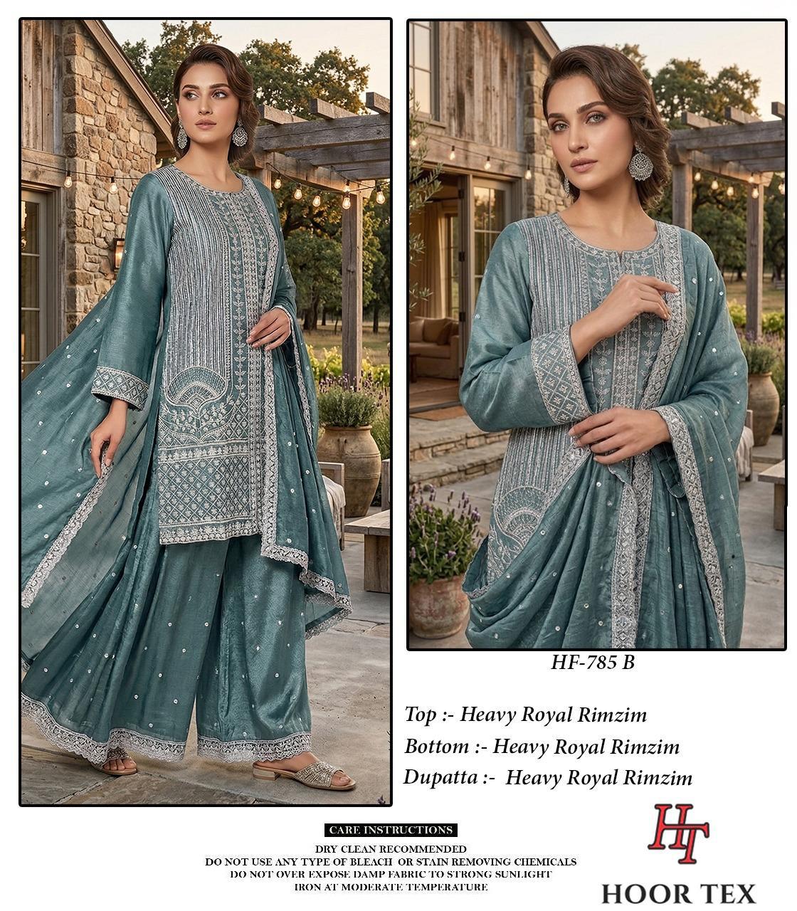 Hoor Tex 785 A To D Royal Rim Zim Salwar Kameez Collection
