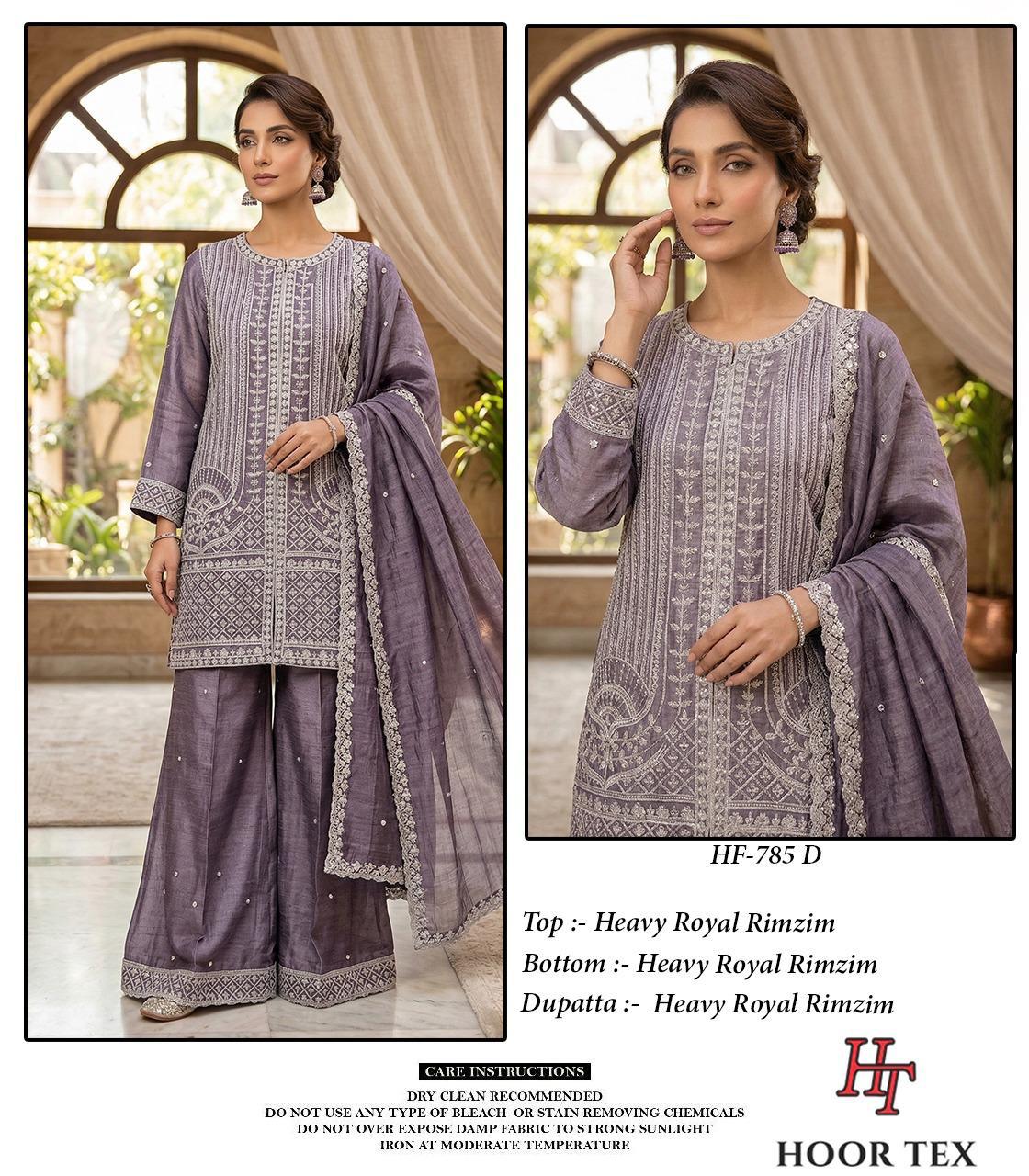 Hoor Tex 785 A To D Royal Rim Zim Salwar Kameez Collection