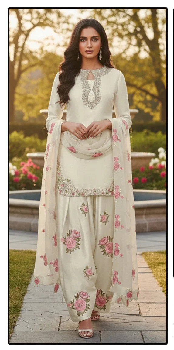 Hoor Tex 786 A Satin With Embroidered Salwar Kameez Collection