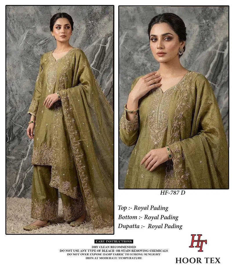 Hoor Tex 787 A To D Royal Pading Salwar Kameez Collection
