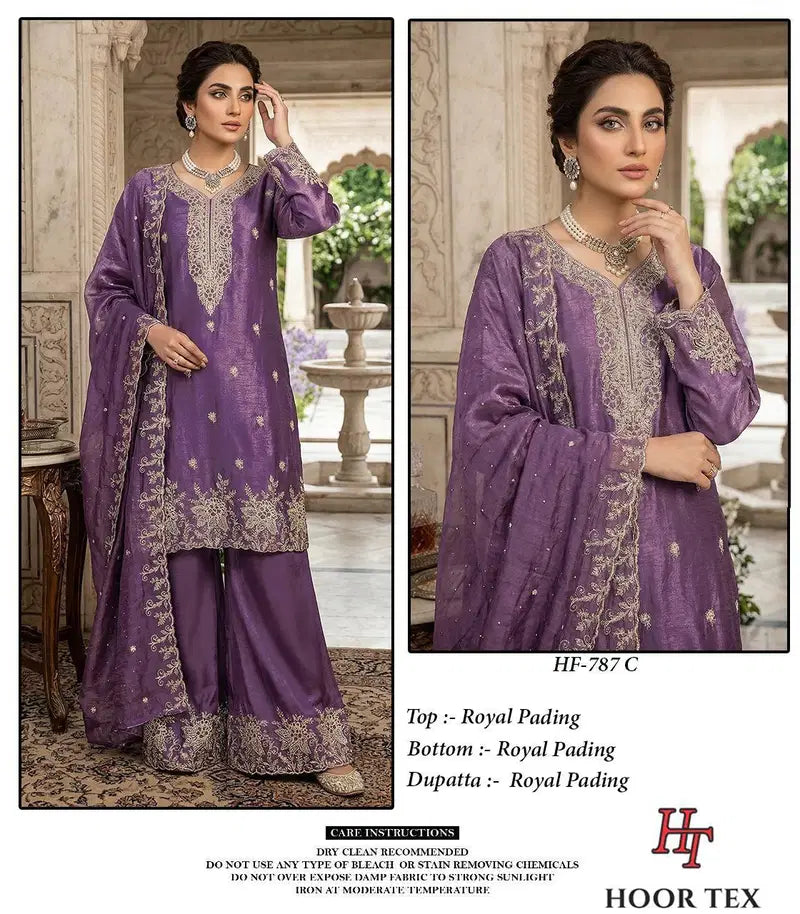 Hoor Tex 787 A To D Royal Pading Salwar Kameez Collection