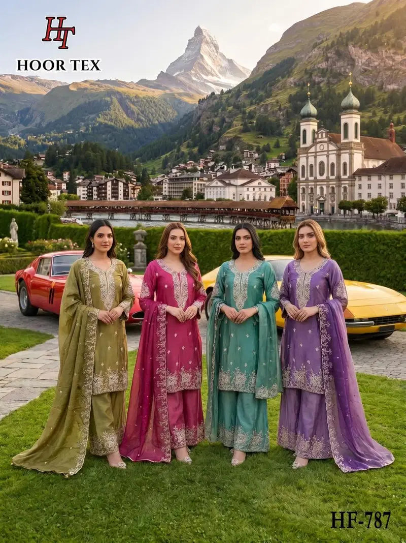 Hoor Tex 787 A To D Royal Pading Salwar Kameez Collection