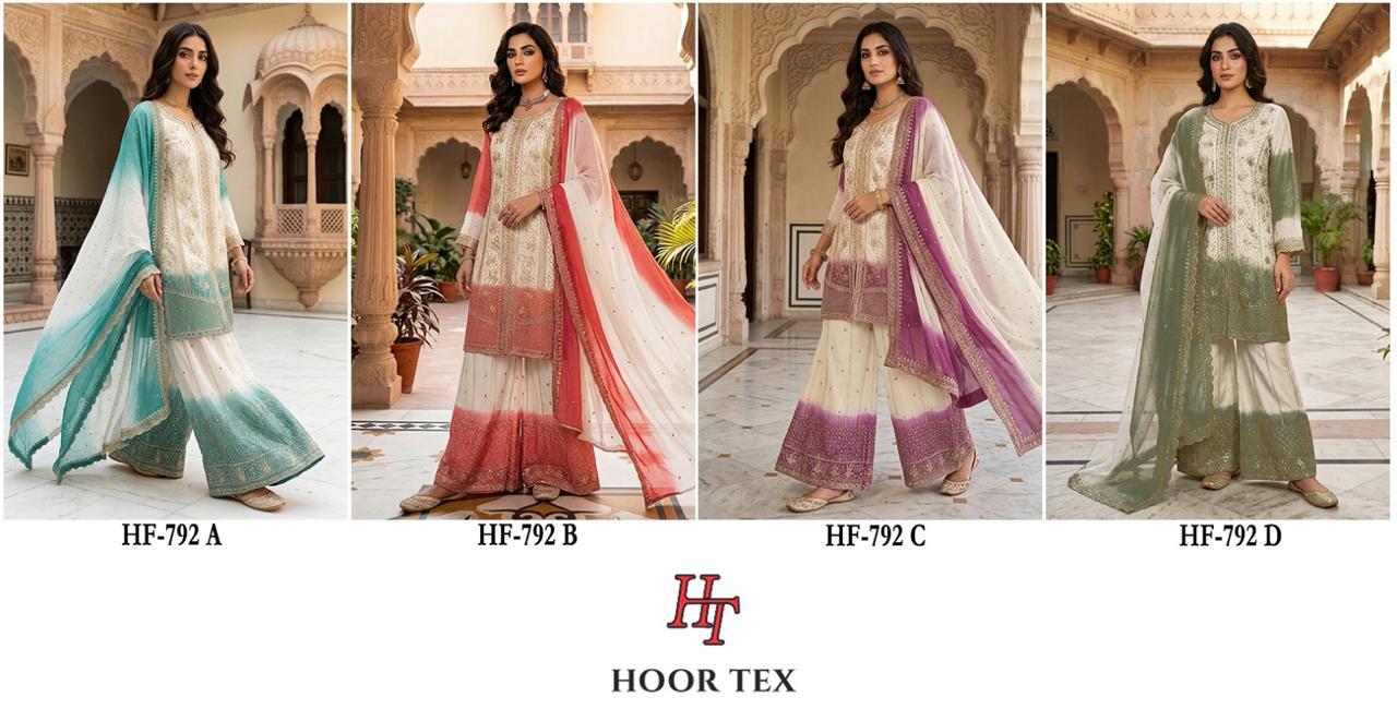 Hoor Tex 792 A To D Simmar Pading Shaded Salwar Kameez