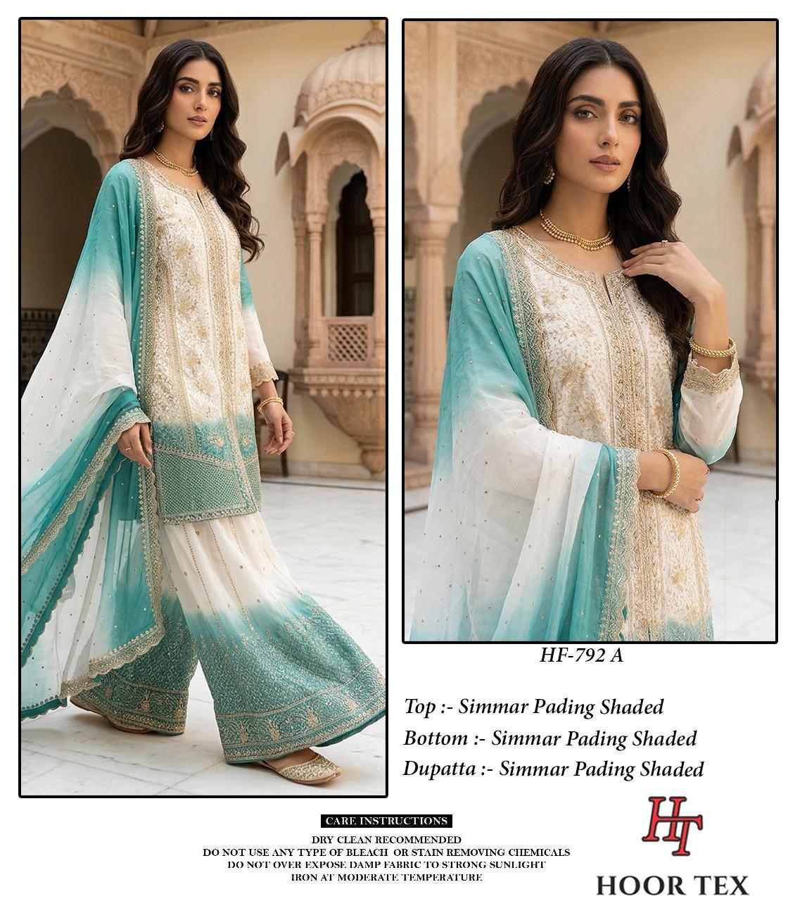 Hoor Tex 792 A To D Simmar Pading Shaded Salwar Kameez
