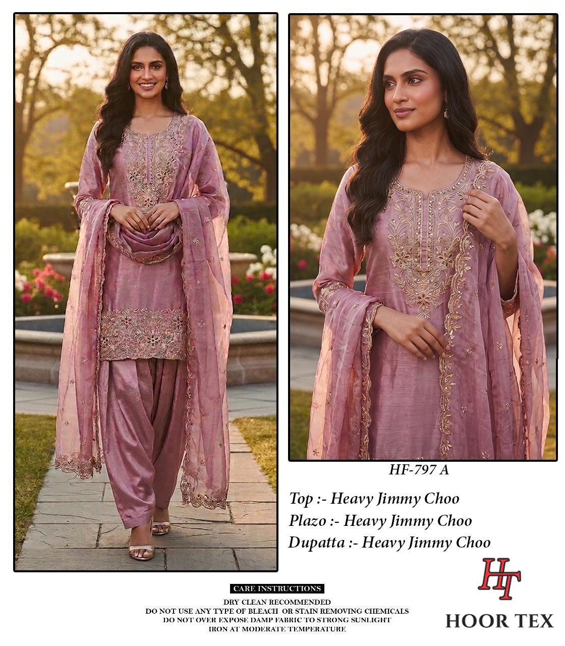 Hoor Tex 797 A To D JImmy Choo Embroidered Salwar Kameez