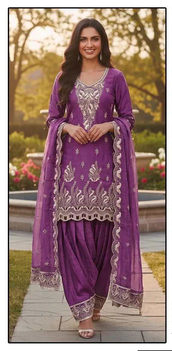 Hoor Tex 798 A To D Crunchy Embroidered Salwar Kameez