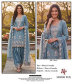 Hoor Tex 798 A To D Crunchy Embroidered Salwar Kameez